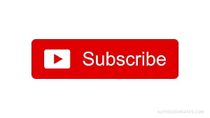 Minimalist YouTube Subscribe Button Graphic on White Background HD wallpaper