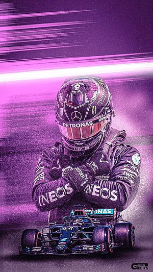 Lewis Hamilton in Mercedes F1 Racing Suit with Petronas and INEOS Sponsorship HD phone wallpaper