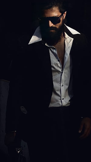 Allu Arjun in dark sunglasses and black suit with white shirt HD phone wallpaper