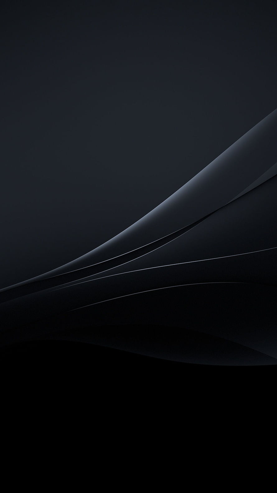 Minimalist Dark Abstract Curves and Flowing Lines on Black Background HD phone wallpaper