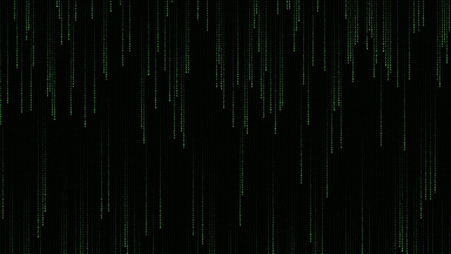 Matrix Digital Rain Green Code Streams on Black Background HD wallpaper