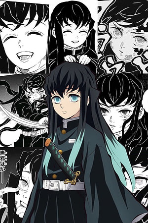 Mitsuri Kanroji from Demon Slayer Anime Character Artwork HD phone wallpaper