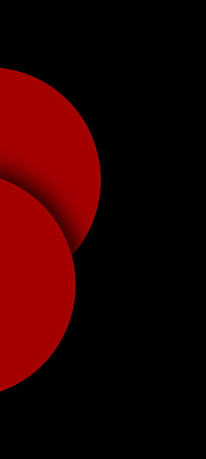 Minimalist Red Circles on Black Background Abstract Wallpaper HD phone wallpaper