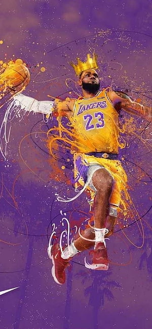 LeBron James Lakers King Basketball Artwork HD phone wallpaper