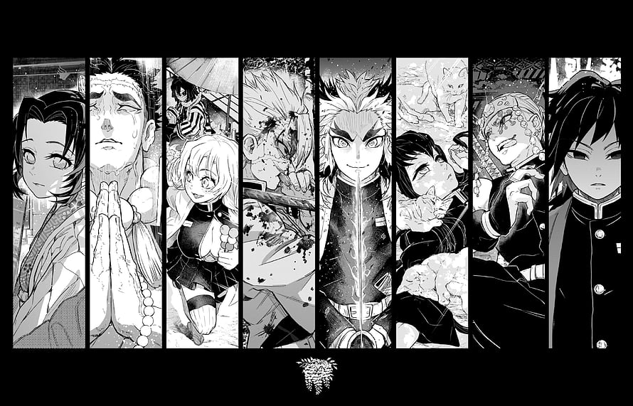 Demon Slayer Hashira Black and White Manga Panel Art, Demon Slayer Manga , Demon Slayer Black And White HD wallpaper