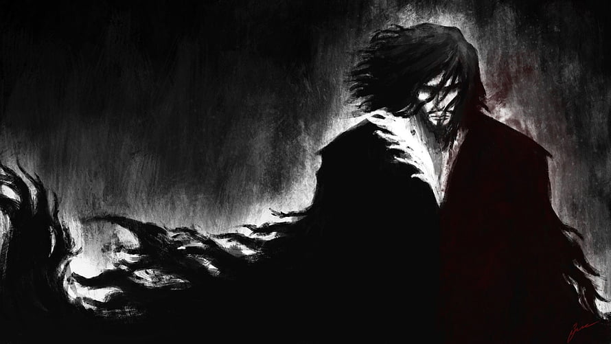 Bleach Zangetsu and Tensa Zangetsu Dark Monochrome Character Artwork HD wallpaper