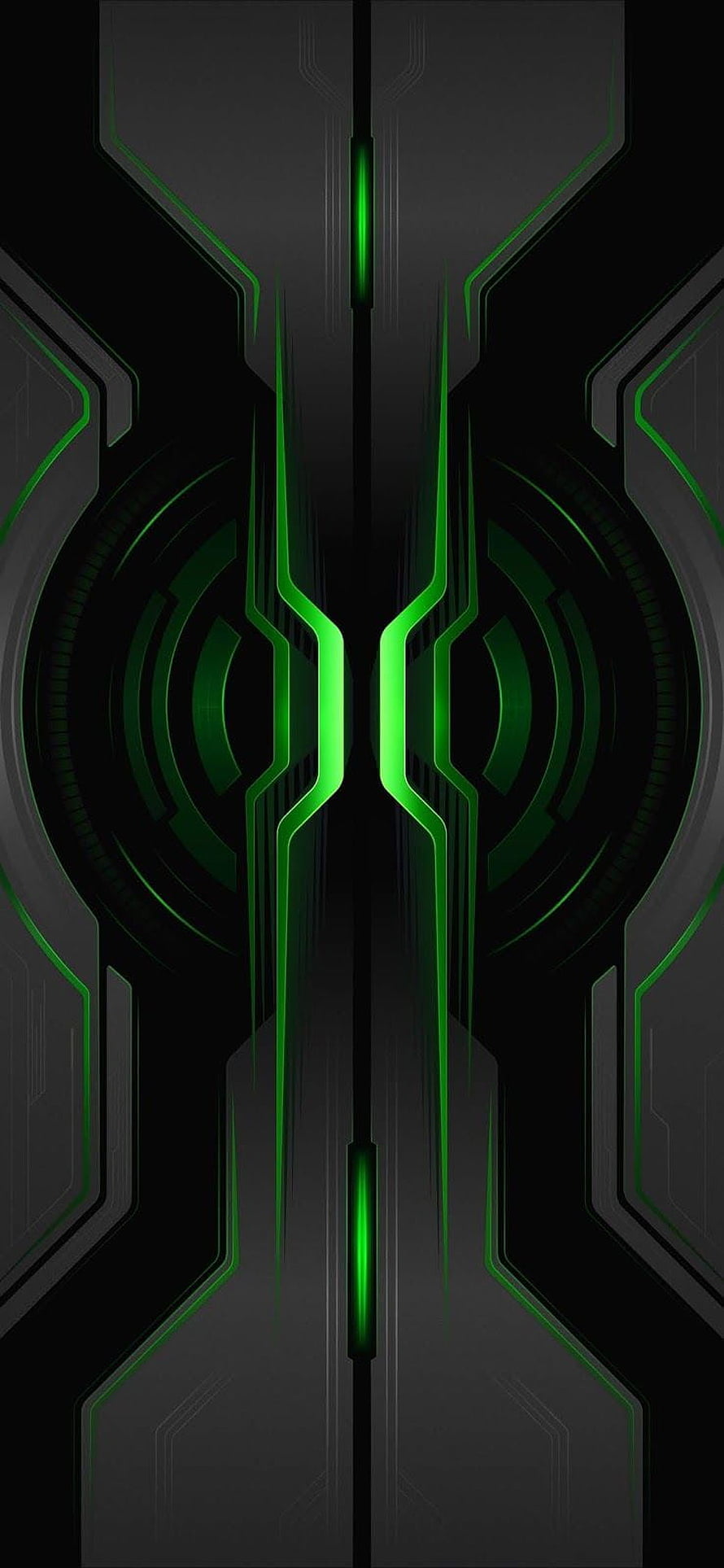 Abstract Futuristic Green Neon Circuit Board Technology Background HD phone wallpaper