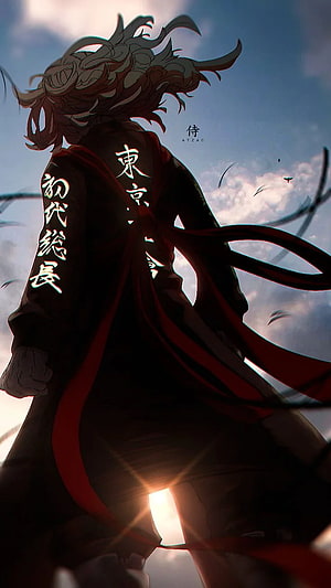 Tokyo Revengers Manji Sano Anime Character Back View With Red Scarf, Mikey, tokyo revengers, draken, sano, manjiro, mobile . Anime mobile, Tokyo ravens, Tokyo, Tokyo Revengers Mobile HD phone wallpaper