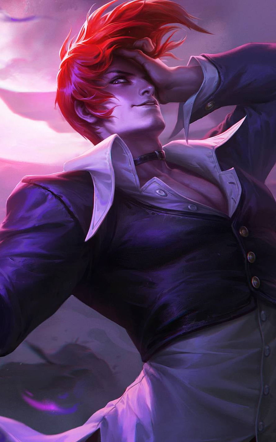 Anime Male Character With Red Hair In Purple Jacket And White Shirt HD phone wallpaper