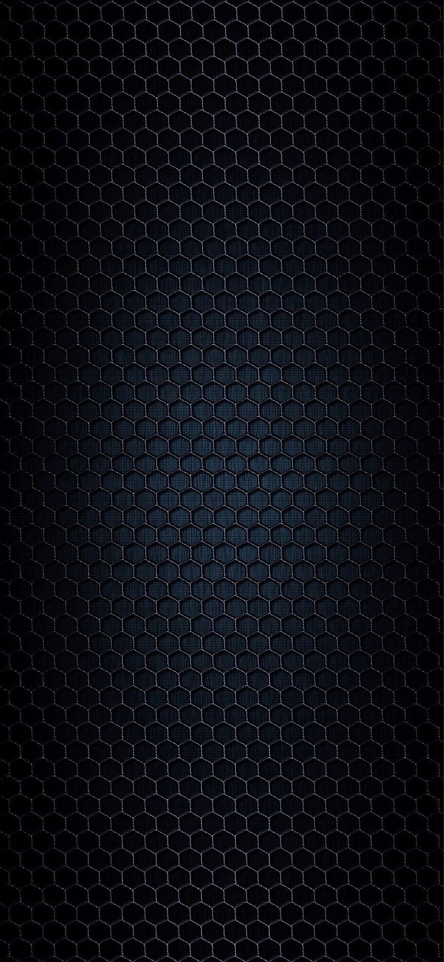 Dark Carbon Fiber Hexagonal Mesh Pattern with Subtle Blue Gradient HD phone wallpaper