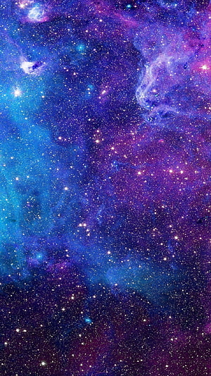 Vivid Purple and Blue Nebulae in Deep Space with Scattered Stars and Cosmic Dust Clouds HD phone wallpaper