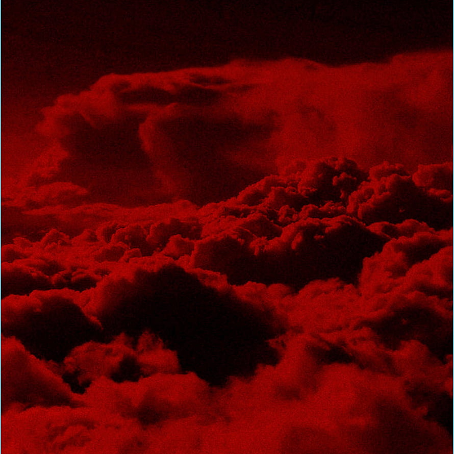 Dark Crimson Storm Clouds with Moody Red Aesthetic and Dramatic Atmosphere HD phone wallpaper