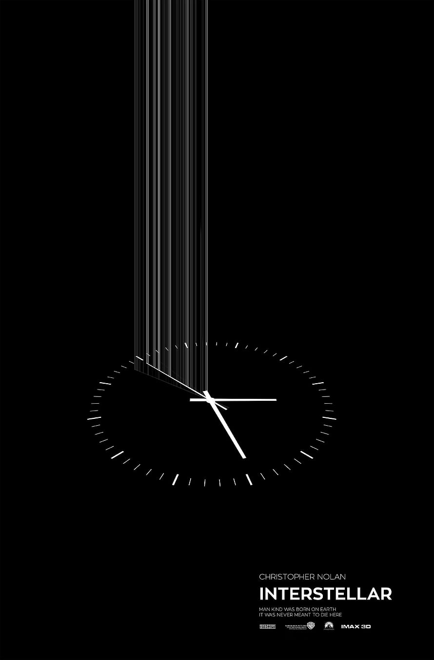 Interstellar Minimalist Poster Featuring Abstract Clock and Time Dilation Concept HD phone wallpaper
