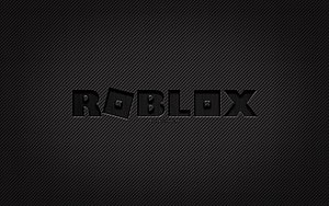 Roblox Carbon Fiber Logo on Dark Grunge Background HD wallpaper