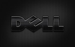 Dell Logo on Dark Metal Mesh Background with Industrial Texture and 3D Embossed Lettering HD wallpaper