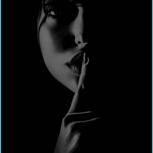Moody Black and White Portrait of a Woman with Finger to Lips in Shadow, Dark Girl - Top Dark Girl Background - Dark Girl, Amoled Girl HD phone wallpaper