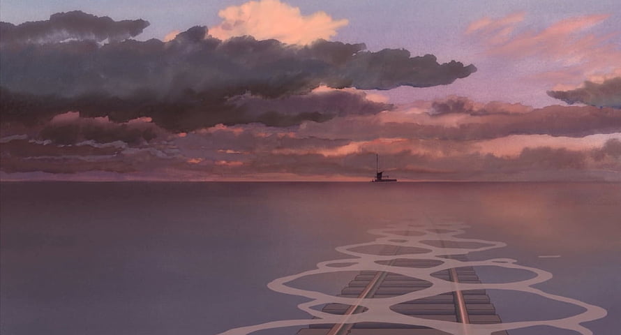Spirited Away Train Scene Sunset Wallpaper HD wallpaper