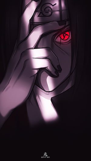 Itachi Uchiha Sharingan Eye Close-Up Anime Wallpaper HD phone wallpaper