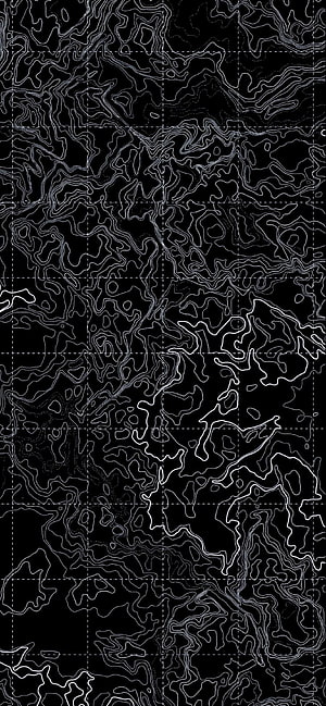 Abstract Topographic Contour Lines Map Pattern on Black Background HD phone wallpaper