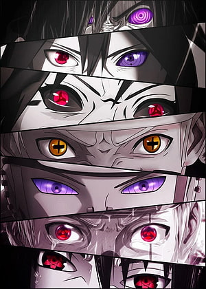 Naruto Uchiha Clan Sharingan and Rinnegan Eyes Anime Wallpaper HD phone wallpaper