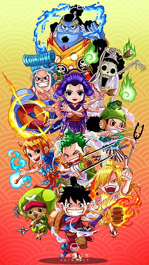 One Piece Straw Hat Crew in Traditional Japanese Festival Attire Anime Wallpaper HD phone wallpaper