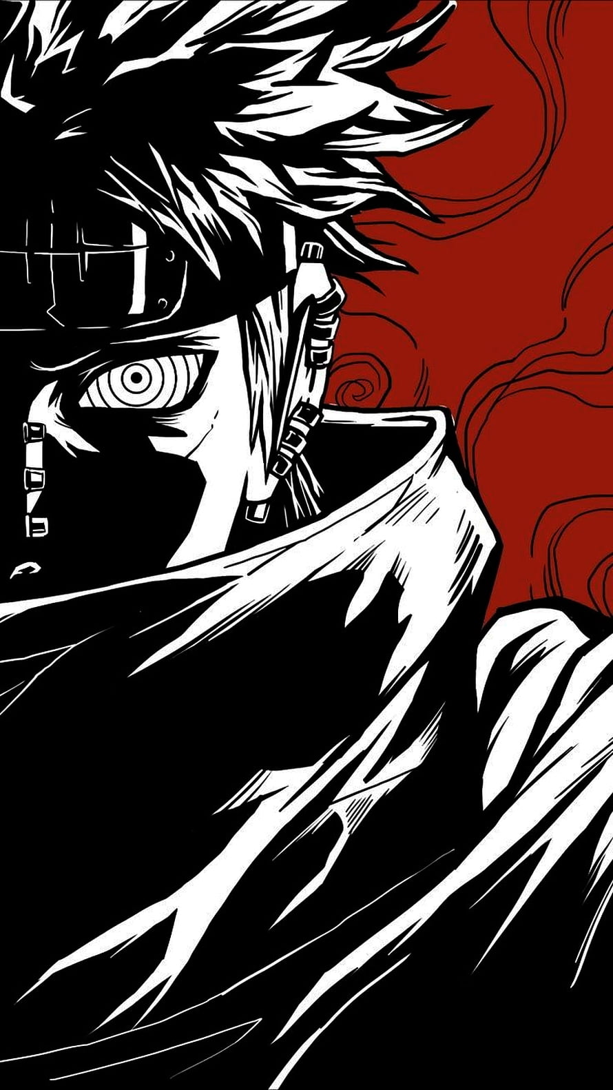 Obito Uchiha Sharingan Anime Character Portrait HD phone wallpaper