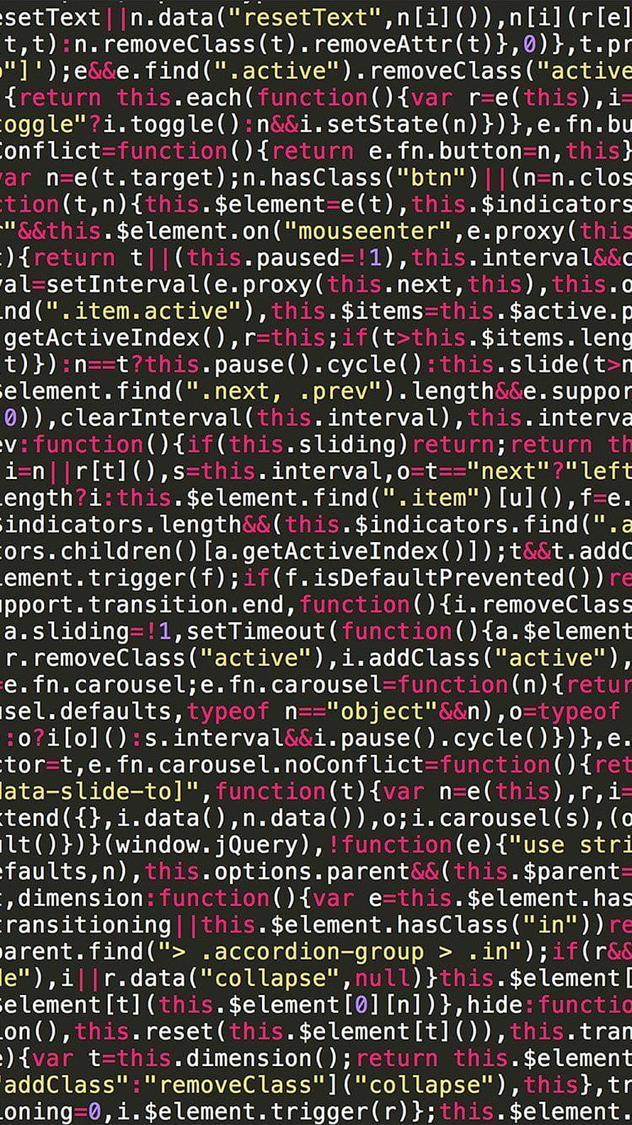 Colorful JavaScript Source Code on Dark Background HD phone wallpaper