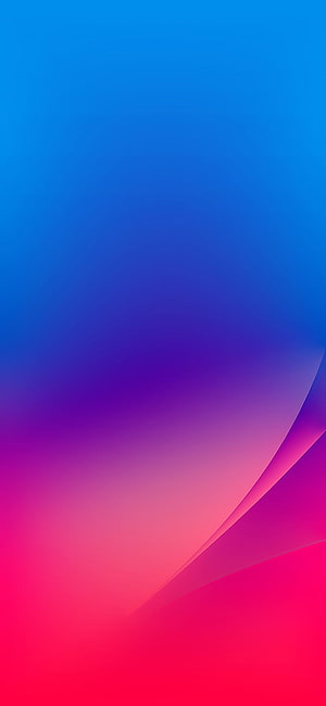 Vibrant Blue to Pink Gradient with Abstract Curved Geometric Shapes HD phone wallpaper