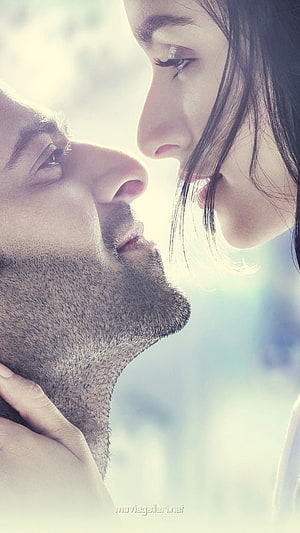 Romantic Close-Up of a Couple About to Kiss in Soft Natural Light, Prabhas, saaho HD phone wallpaper