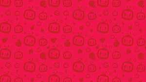 Cocomelon Red Patterned Background with Cute Cartoon TV Faces and Antennas HD wallpaper