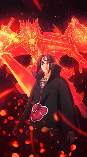 Itachi Uchiha and Susanoo Anime Wallpaper HD phone wallpaper