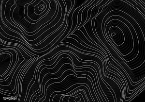 Monochrome Topographic Contour Line Pattern with Abstract Wavy Terrain Design HD wallpaper