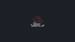 Red Hat Linux neofetch ASCII art logo on dark terminal background HD wallpaper