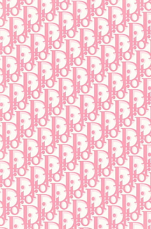 Dior Oblique Monogram Pattern in Soft Pink and White HD phone wallpaper