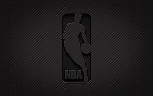 NBA Basketball Logo on Dark Carbon Fiber Texture with Grunge Style HD wallpaper