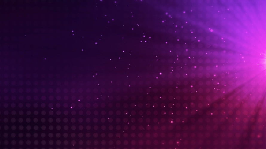 Vibrant Purple Light Rays with Bokeh Particles and Halftone Dot Pattern HD wallpaper