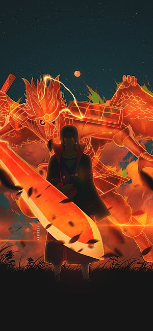Itachi Uchiha with Susanoo Anime Wallpaper HD phone wallpaper
