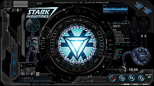 Stark Industries J.A.R.V.I.S. Futuristic Holographic Interface Dashboard HD wallpaper