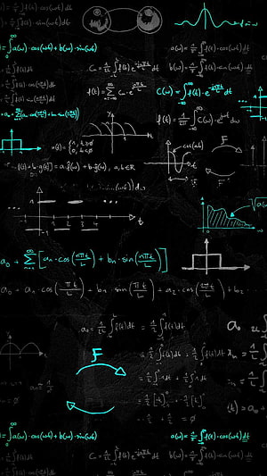 Fourier Series and Transform Equations on Blackboard HD phone wallpaper