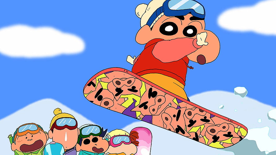 Crayon Shin-chan Snowboarding Adventure Anime Wallpaper HD wallpaper