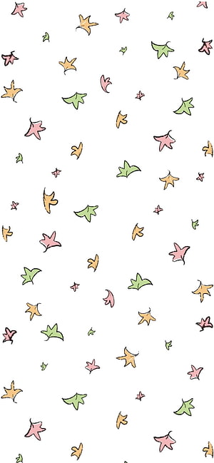 Pastel Autumn Leaves Pattern Wallpaper HD phone wallpaper