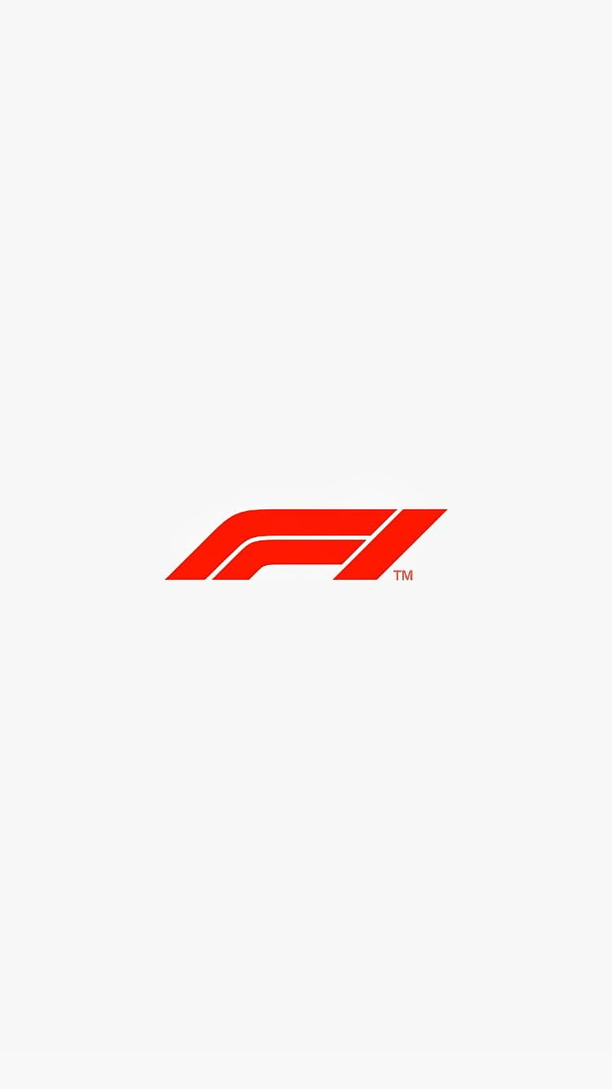 Formula 1 Official Red Logo on Minimalist White Background HD phone wallpaper