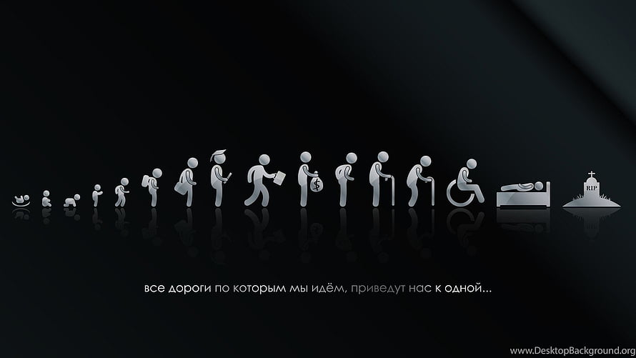 Minimalist Human Life Cycle Stages From Birth To Death On Dark Background, Nerd Dual Monitor, Inspirational Dual Screen HD wallpaper