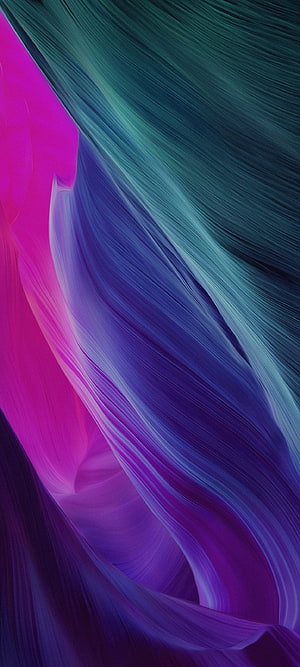 Abstract Fluid Gradient Wallpaper With Vibrant Pink, Purple, And Teal Wavy Lines HD phone wallpaper