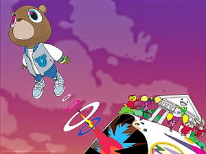 Takashi Murakami Kanye West Graduation Album Cover Artwork HD wallpaper