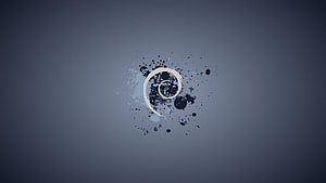 Abstract Ink Splash Spiral Design on Dark Slate Blue Background HD wallpaper