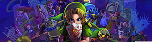 The Legend of Zelda Majora's Mask Ensemble Artwork Featuring Link and Characters HD wallpaper