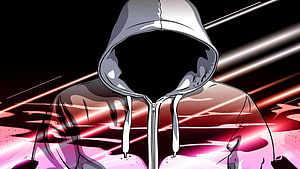 Mysterious Faceless Hoodie Character Anime Style Wallpaper HD wallpaper
