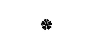 Black Clover Grimoire Symbol Minimalist Black and White Emblem HD wallpaper
