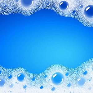 Blue Water Bubbles and Foam Background HD phone wallpaper